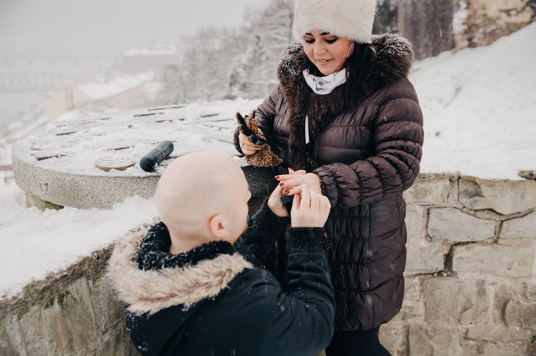 Winter surprise proposal