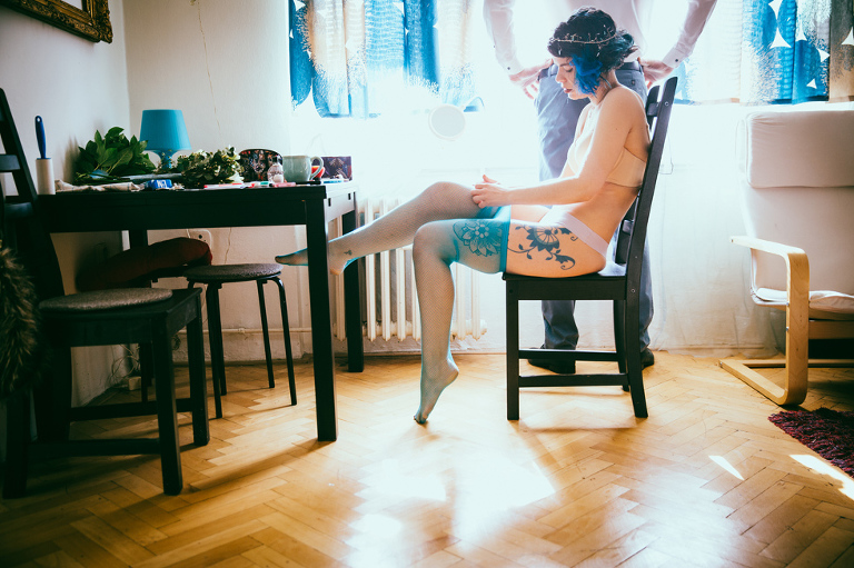 blue alternative wedding