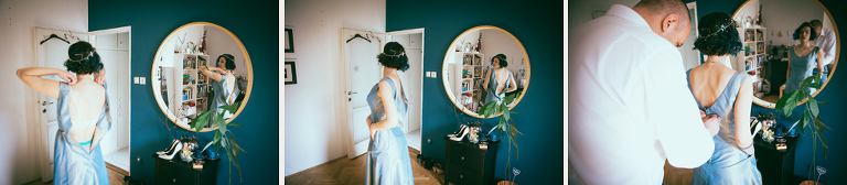 blue alternative wedding