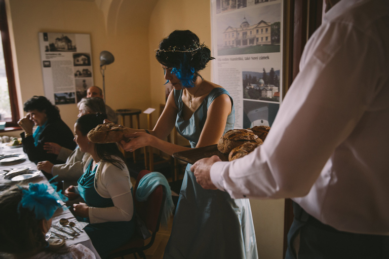 blue alternative wedding