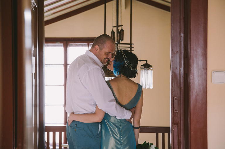 blue alternative wedding