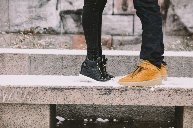 snowy surprise proposal prague